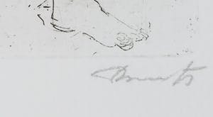 Fred Bervoets - Ets, Staand naakt kopen? Bied vanaf 50!