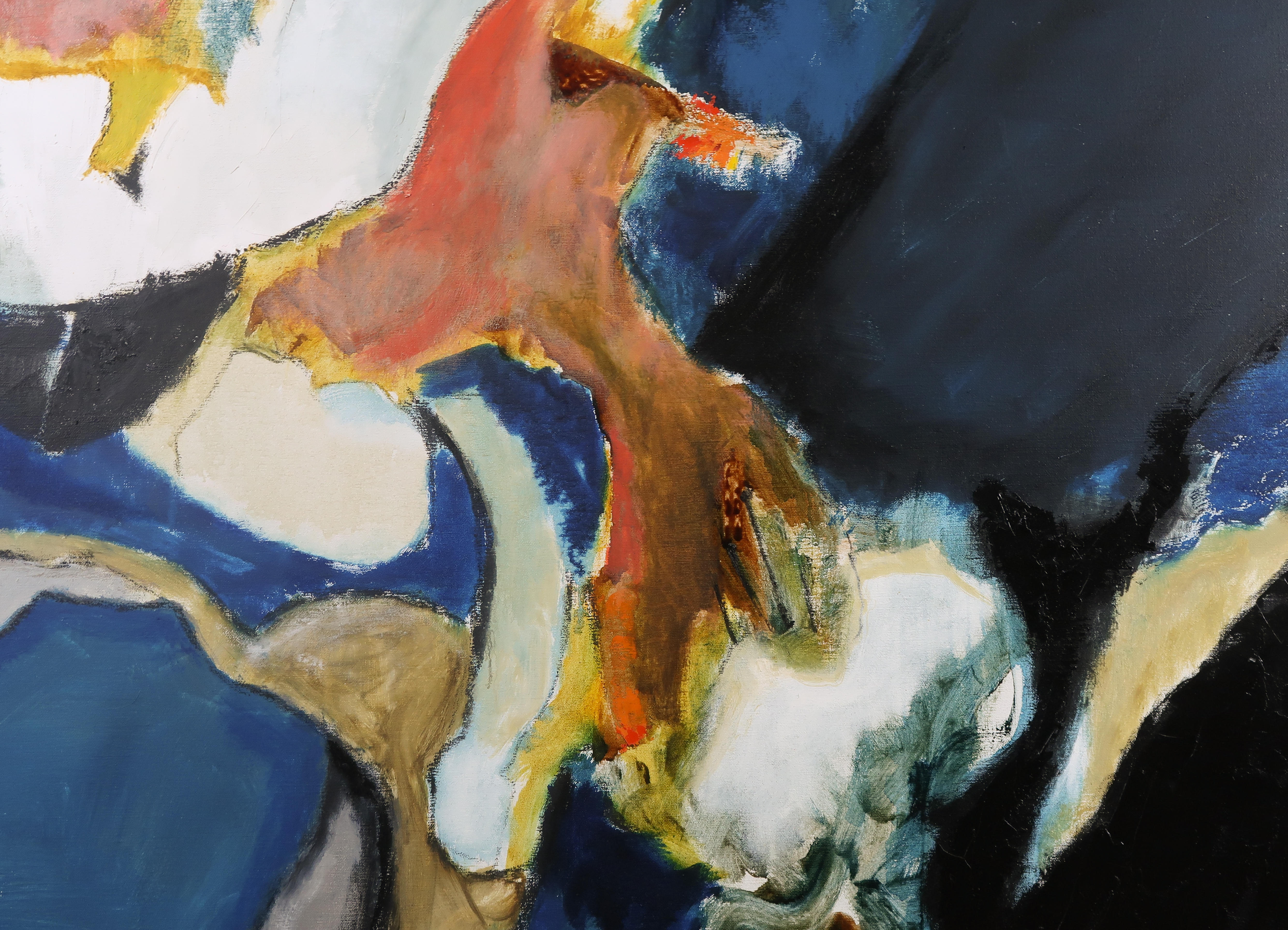 Jos Schimmer - Olieverf op doek, Abstracte voorstelling - Ingelijst (Zeer groot) kopen? Bied vanaf 350!