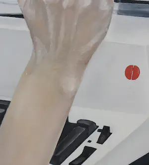 Lia Harkes - Olieverf op paneel, Typiste - Ingelijst (Groot) kopen? Bied vanaf 150!