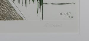 Roger Raveel - Ets, De vlag van het niets - Ingelijst kopen? Bied vanaf 700!