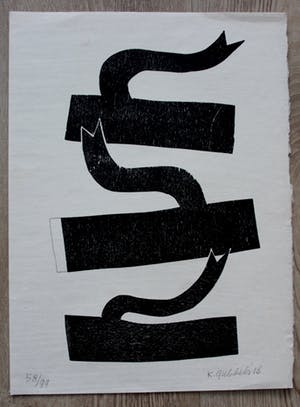 Klaas Gubbels - Houtdruk- 2016 kopen? Bied vanaf 295!