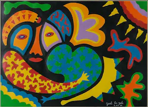 Gert Engels - Acryl op papier, Zonder titel - Ingelijst kopen? Bied vanaf 35!