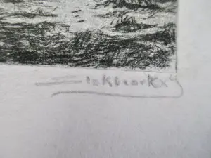 Niet of onleesbaar gesigneerd - 10 diverse etsen Landschap oa Matthes v.Leusden Vrolijk Heyning kopen? Bied vanaf 1!