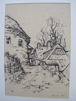 Niet of onleesbaar gesigneerd - Dorpsgezicht. kopen? Bied vanaf 1!