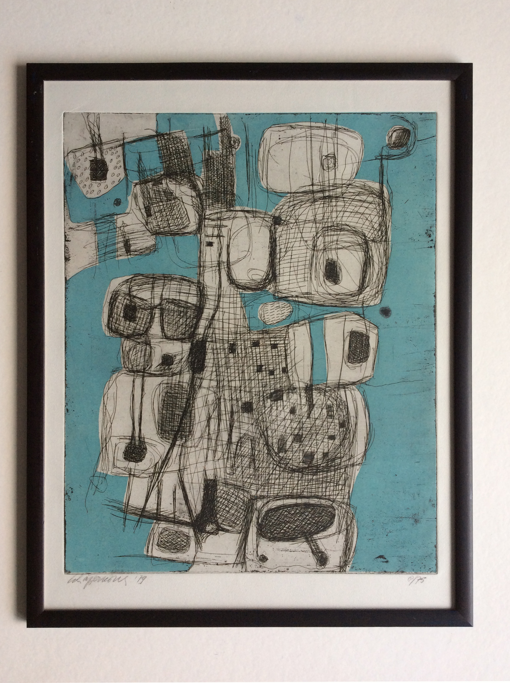 Gerard Schaperkotter - kleurenets - ingelijst, 1979 kopen? Bied vanaf 95!