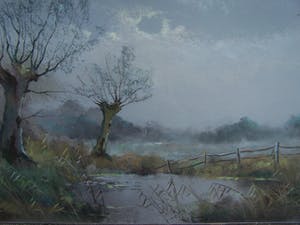 Gerard Cox (jr.) - Polderlandchap met knotwilgen. kopen? Bied vanaf 75!