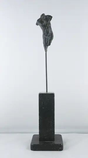 Eppe de Haan - Brons met hardstenen stokkel, Mannentorso kopen? Bied vanaf 300!