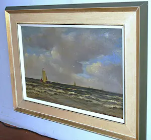 Willem ten Bosch - zeilboten voor de kust - ca. 1920 kopen? Bied vanaf 250!