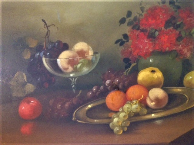 Tilly Moes - Stilleven: bloemen en fruit kopen? Bied vanaf 75!