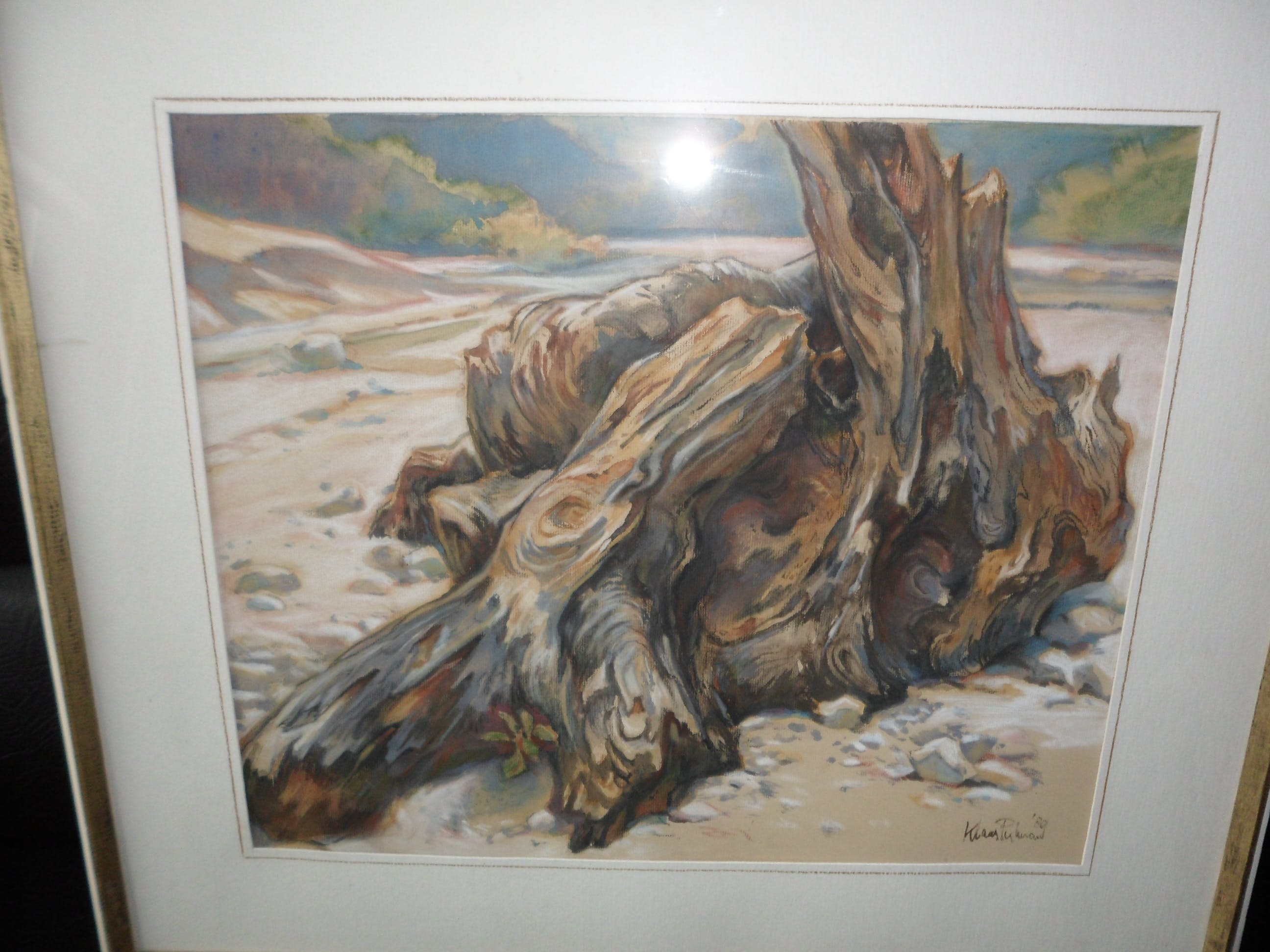 Klaas Pijlman - Aquarel. Titel."Boomstronk". kopen? Bied vanaf 60!