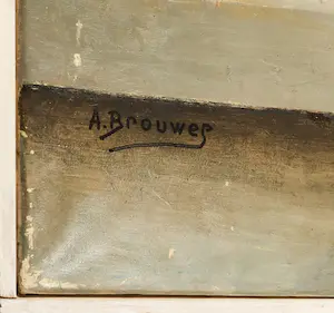 A. Brouwer - Olieverf op doek, Natuur Mort - Ingelijst (Groot) kopen? Bied vanaf 1!