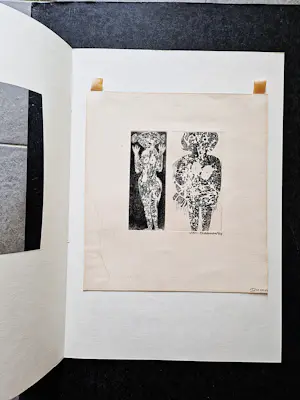 Hans van Draanen - Monochrome eigen druk Ets - 1964 - 2 naakte vrouwen -potloodgesigneerd kopen? Bied vanaf 51!