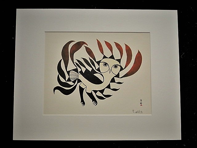Kenojuak Ashevak - Bijzondere Canada Inuit Kunst ! gesigneerde Litho kopen? Bied vanaf 1!