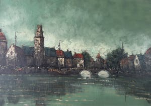 A. van der Heijden - Stadsgezicht kopen? Bied vanaf 85!