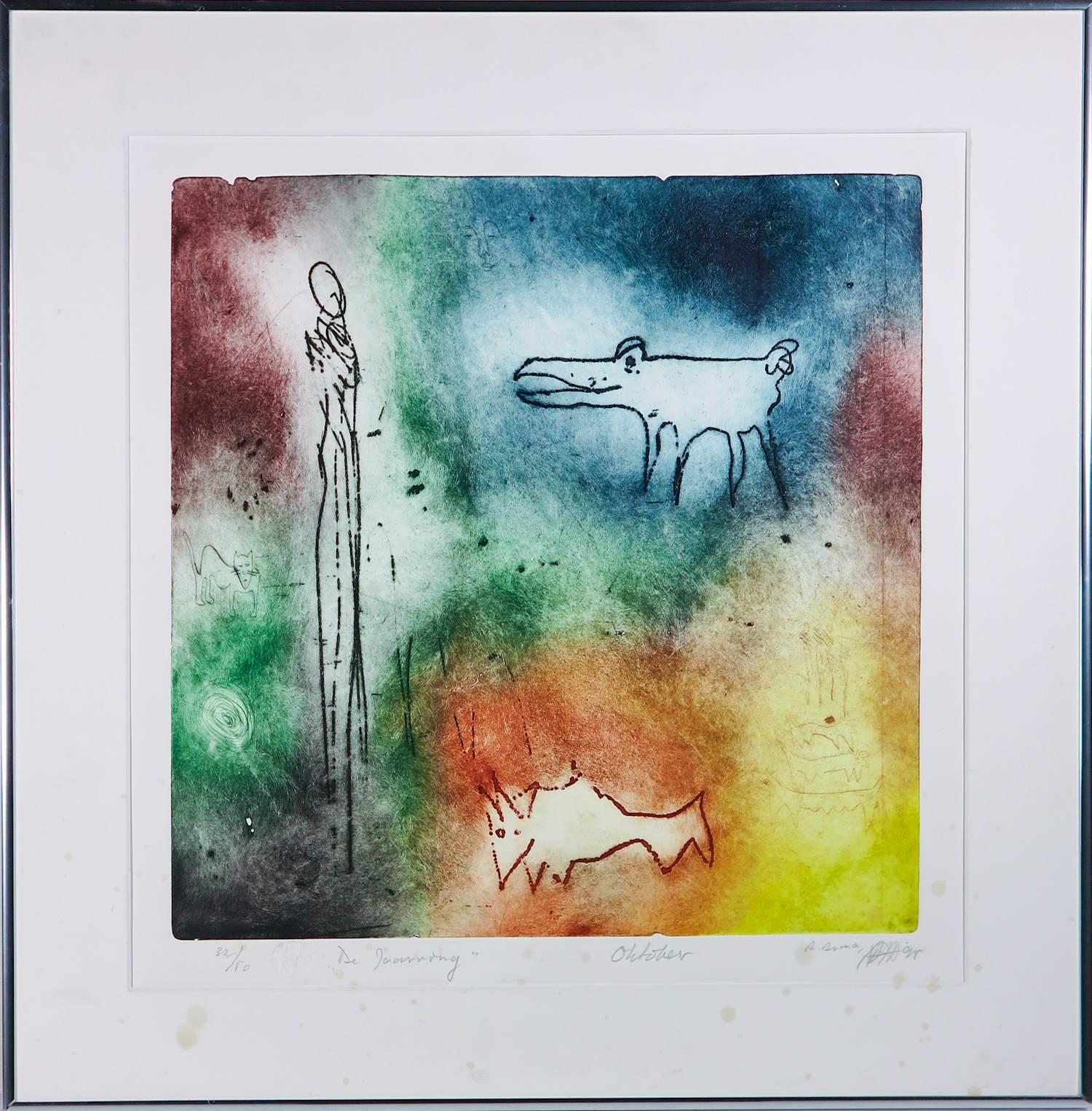 Ad Arma - Kleurets op papier, De Jaarring: Oktober - Ingelijst kopen? Bied vanaf 50!