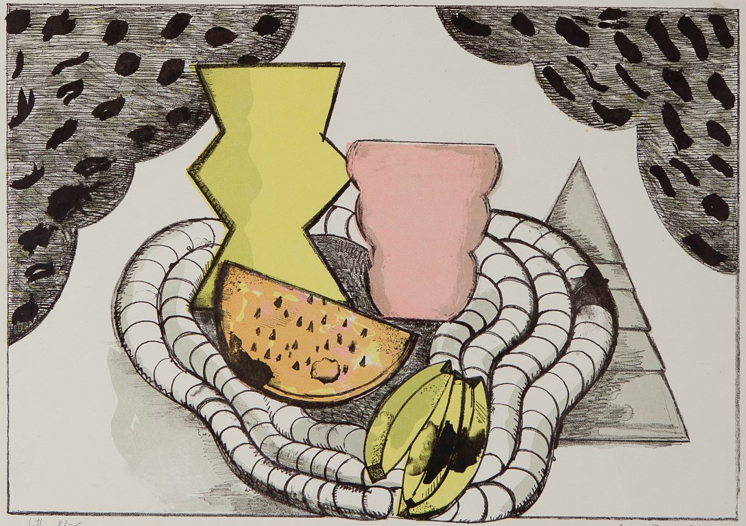 Dora Dolz - Stilleven met vruchten - Litho op papier - Gesigneerd r.o - Oplage 8/75 - Herkom kopen? Bied vanaf 10!