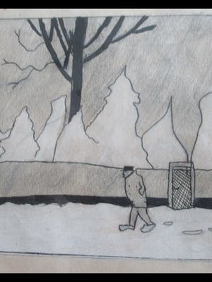 Niet of onleesbaar gesigneerd - Sneeuwlandschap kopen? Bied vanaf 10!
