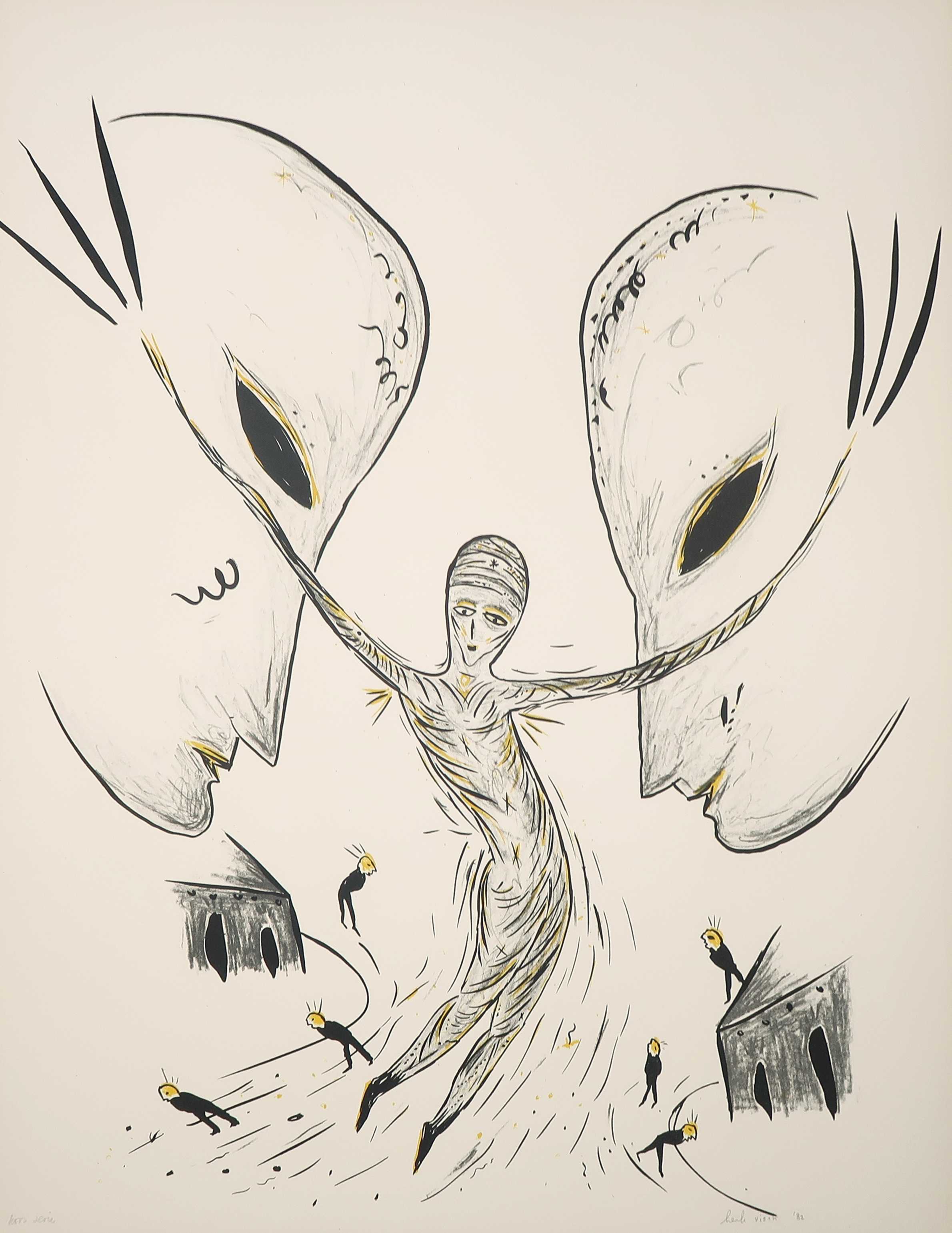 Henk Visch - Litho, Zonder titel (incl. litho verso) kopen? Bied vanaf 120!