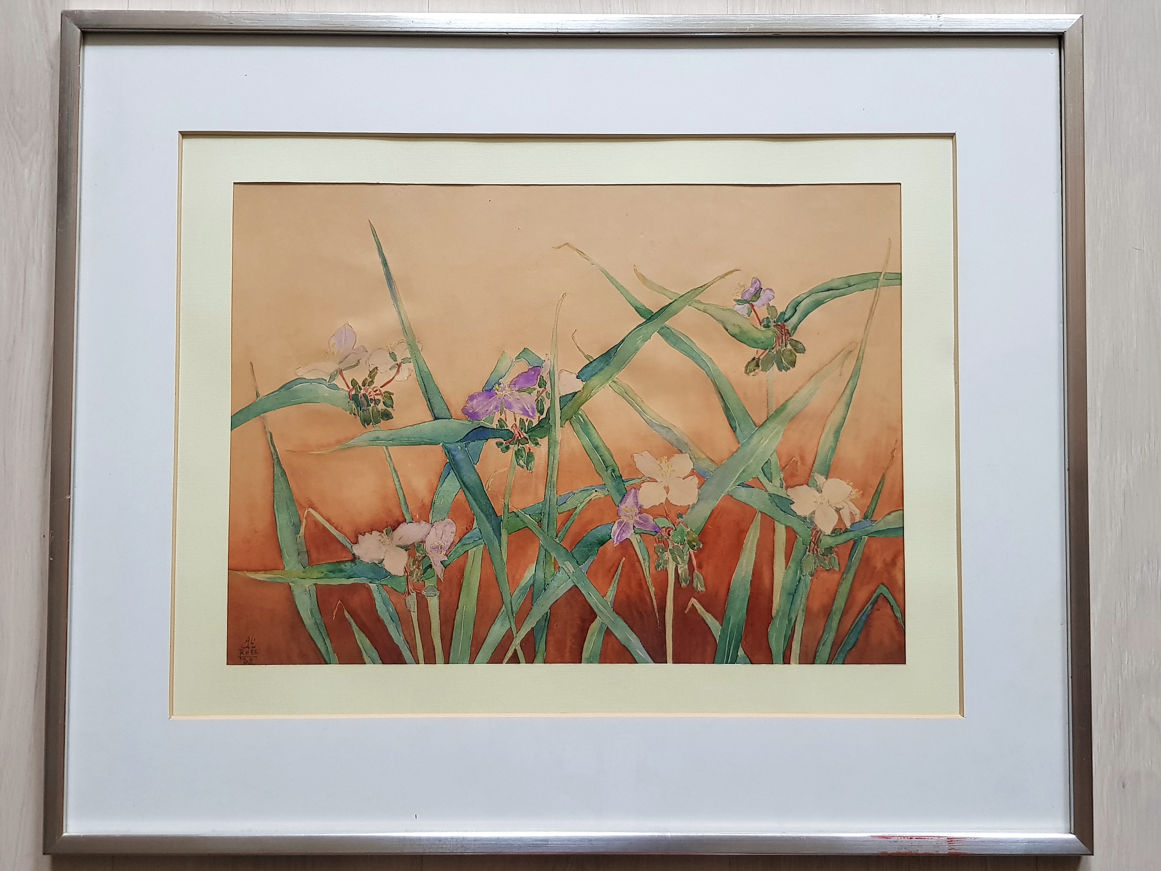 Niet of onleesbaar gesigneerd - Ingelijste Aquarel - Gesigneerd 1938 kopen? Bied vanaf 1!