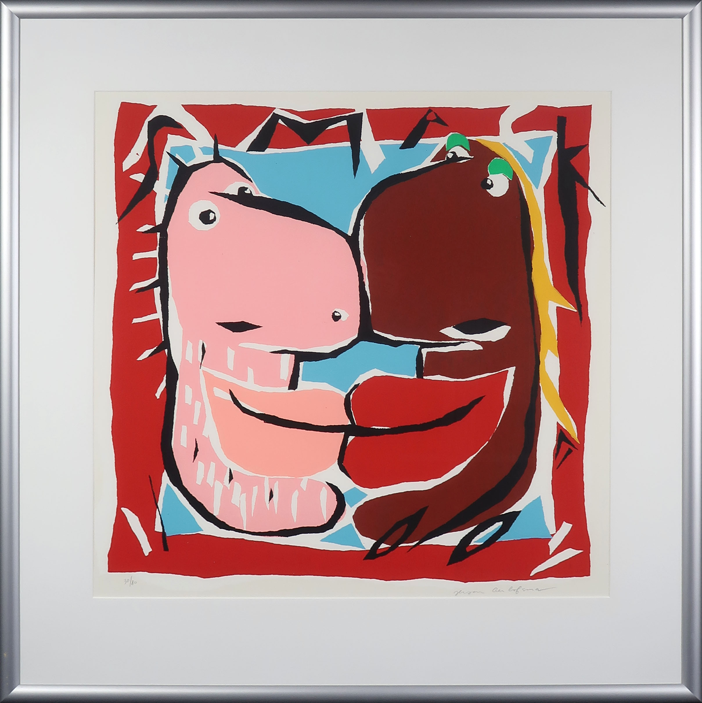 Jeroen Gerlofsma - Zeefdruk, Smak - Ingelijst verkocht voor € 35!