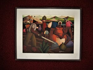 Niet of onleesbaar gesigneerd - Brazilie Naïeve Kunst "Boeren op het land bij de Iguaçu rivier" gesigneerd kopen? Bied vanaf 10!