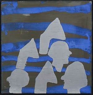 Arie van Selm - Olieverf op doek, People and roses III kopen? Bied vanaf 1!