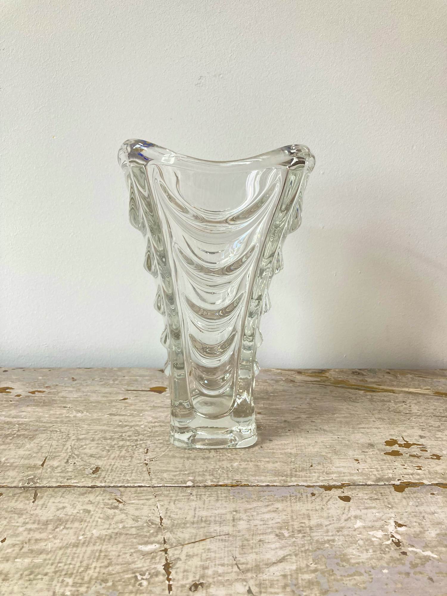 Vaclav Hanus - Gedrapeerde glazen vaas voor Hermanova Hut, 1960ies kopen? Bied vanaf 35!