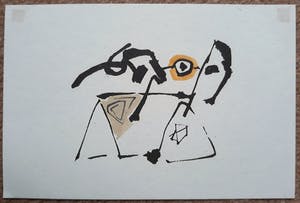 Piet Ouborg - Fantasiefiguren, met de hand ingekleurde en gesigneerde litho kopen? Bied vanaf 150!