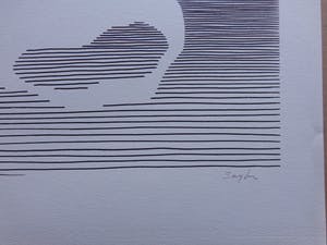 Michel Seuphor - LOT VAN 2 STUKS / GEOMETRIE / ZW-W LITHO / 75x55cm / SIG kopen? Bied vanaf 45!