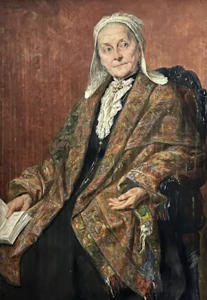 Louis charles Van Dievort - Oude dame met een boek kopen? Bied vanaf 350!
