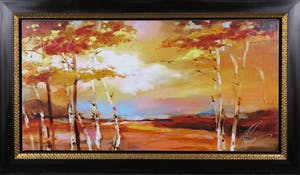 Anna Razumovskaya - Giclée op canvas bewerkt met verf, Looking for the sun - Ingelijst kopen? Bied vanaf 50!