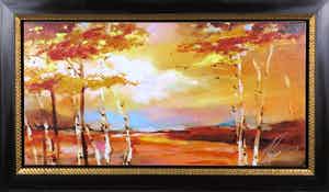 Anna Razumovskaya - Giclée op canvas bewerkt met verf, Looking for the sun - Ingelijst verkocht voor € 50!