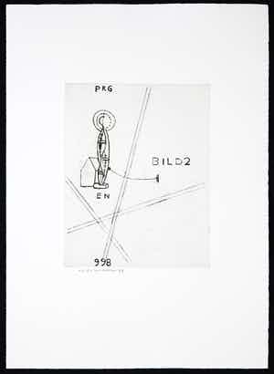 Reinier Lucassen - Ets, Grafiek Nu & Poëzie - Ets, Praag en Bild 2 + gedicht van H. H. ter Balkt verkocht voor € 40!