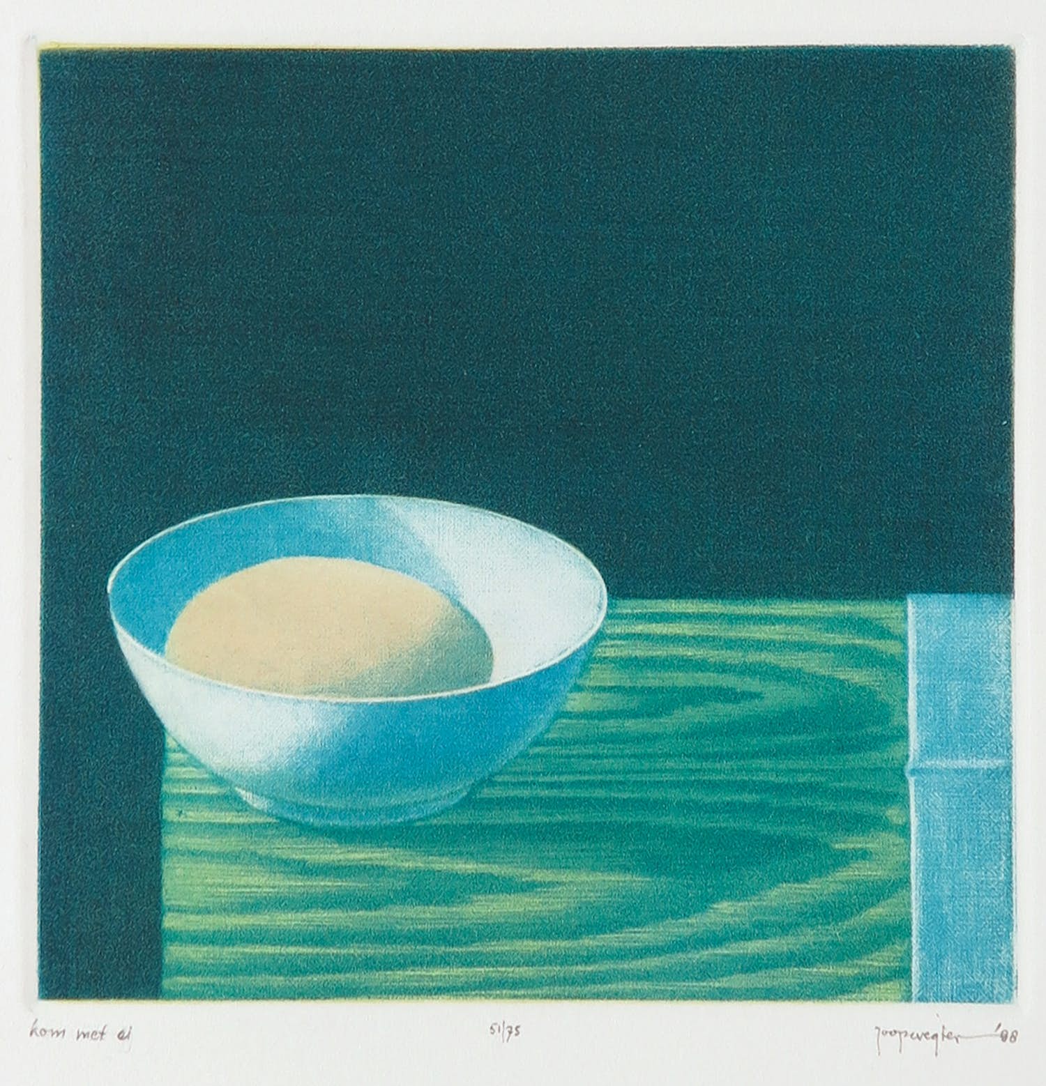 Joop Vegter - Mezzotint, Kom met ei kopen? Bied vanaf 60!