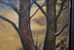 Henri van de Velde - Reiger in landschap - symbolisme - olieverf kopen? Bied vanaf 85!