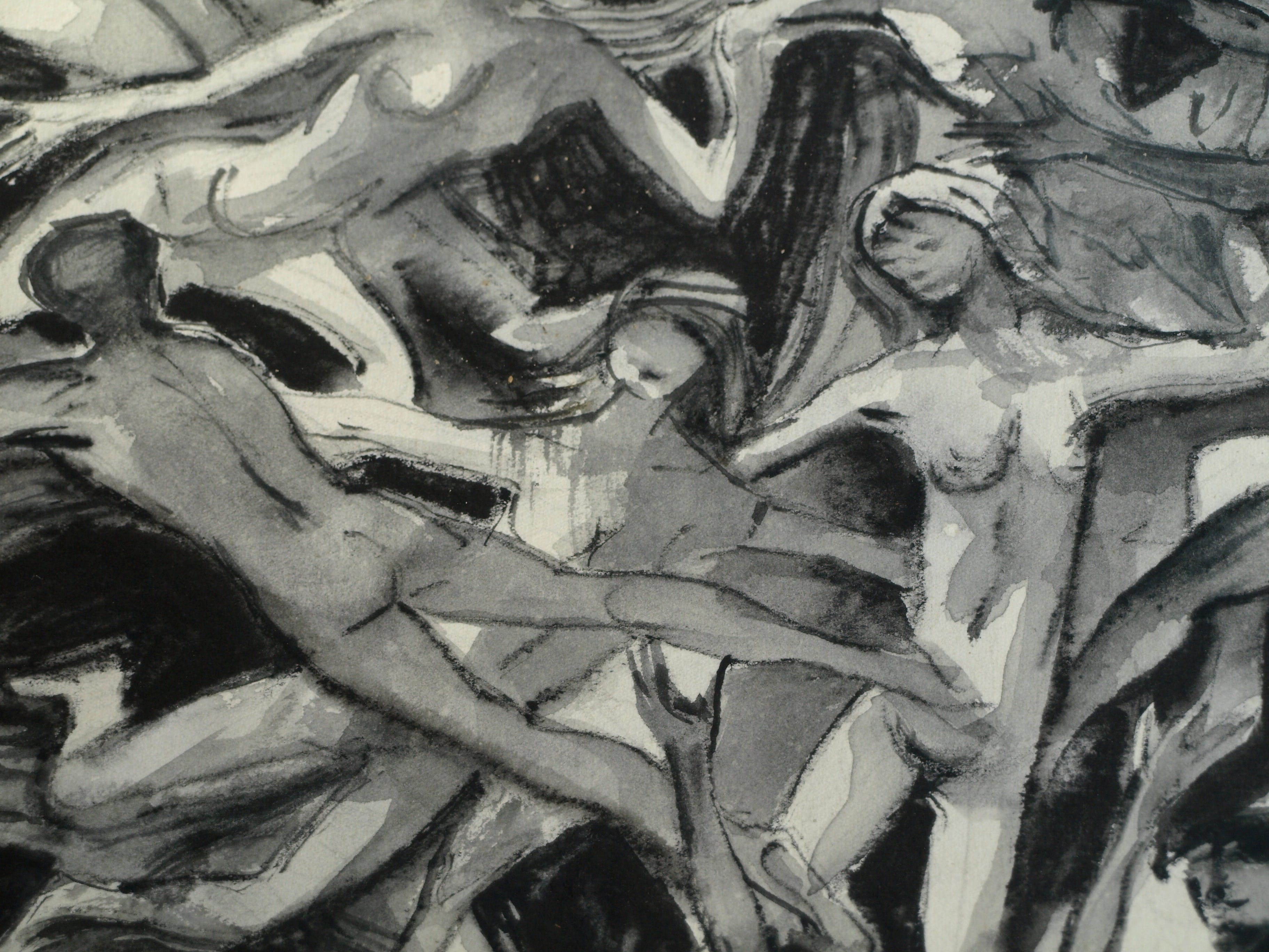 Klaas Pijlman - Pastel en inkt , Naakten – GROOT - ingelijst – 1970 kopen? Bied vanaf 1!