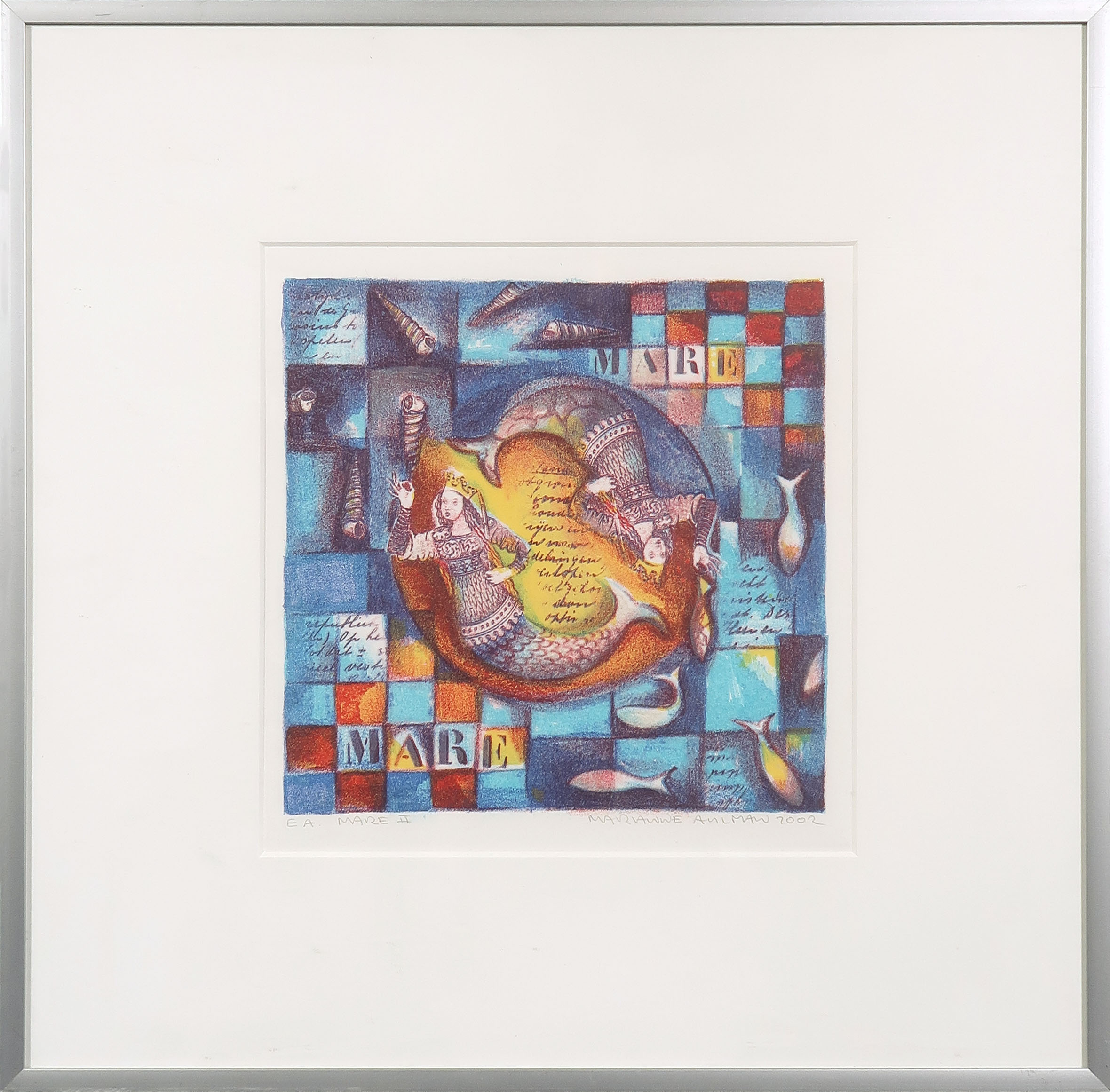 Marianne Aulman - Zeefdruk, Mare II - Ingelijst kopen? Bied vanaf 1!