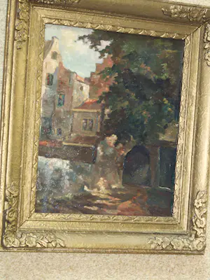 Gerard Princee - Olieverfschilderij - Stadsgezicht kopen? Bied vanaf 85!