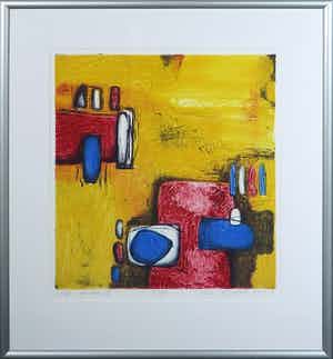 Hans Heijman - Ets, Het Vermoeden 2-Ingelijst verkocht voor € 35!