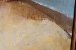 Evelien Scheffer - Olieverf op doek, Dorp van een woestijn - Ingelijst kopen? Bied vanaf 1!