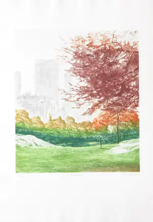 Harvey Kidder - Radierung und Aquatinta, Autumn Haze kopen? Bied vanaf 2!