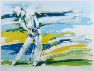 Frank Gude - Litho, Tennis - Ingelijst kopen? Bied vanaf 35!