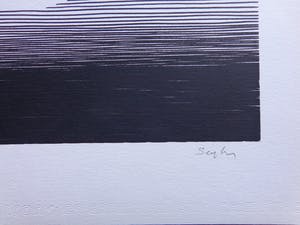 Michel Seuphor - LOT VAN 2 STUKS / GEOMETRIE / ZW-W LITHO / 75x55cm / SIG kopen? Bied vanaf 45!