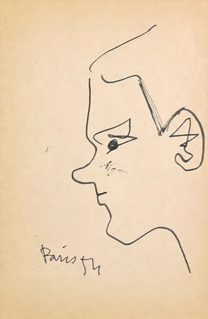 Siep van den Berg - Lot van drie tekeningen, Portretten en profil - Ingelijst kopen? Bied vanaf 1!