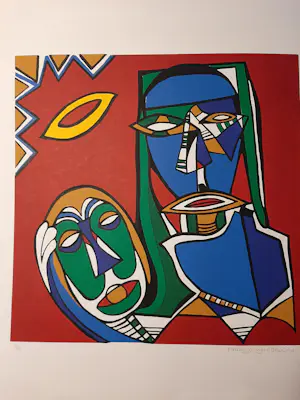 Maartje Wijngaarden - Originele zeefdruk op papier - Oplage 50 ex Titel: Afrika kopen? Bied vanaf 40!