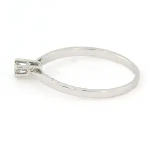 18k wit gouden solitair ring met briljant geslepen diamant 0.09 ct - rm 16.5 kopen? Bied vanaf 200!