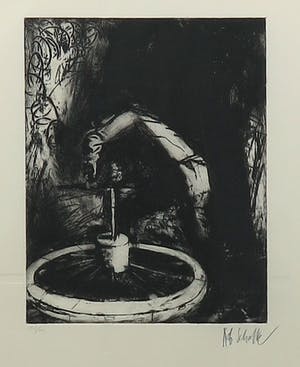 Rob Scholte - Ets, Zonder titel - Ingelijst kopen? Bied vanaf 1!