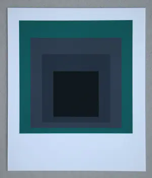 Josef Albers - Hommage aan het Plein - Grisaille en Patina - Zeefdruk - 1971 kopen? Bied vanaf 100!