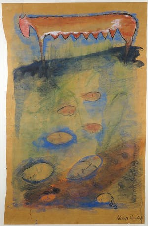 Elvira Wersche - Aquarel, Zonder titel - Ingelijst (Groot) kopen? Bied vanaf 50!
