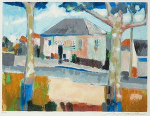 Willem Brauck - Zeefdruk, Saint Yorre - Ingelijst kopen? Bied vanaf 20!